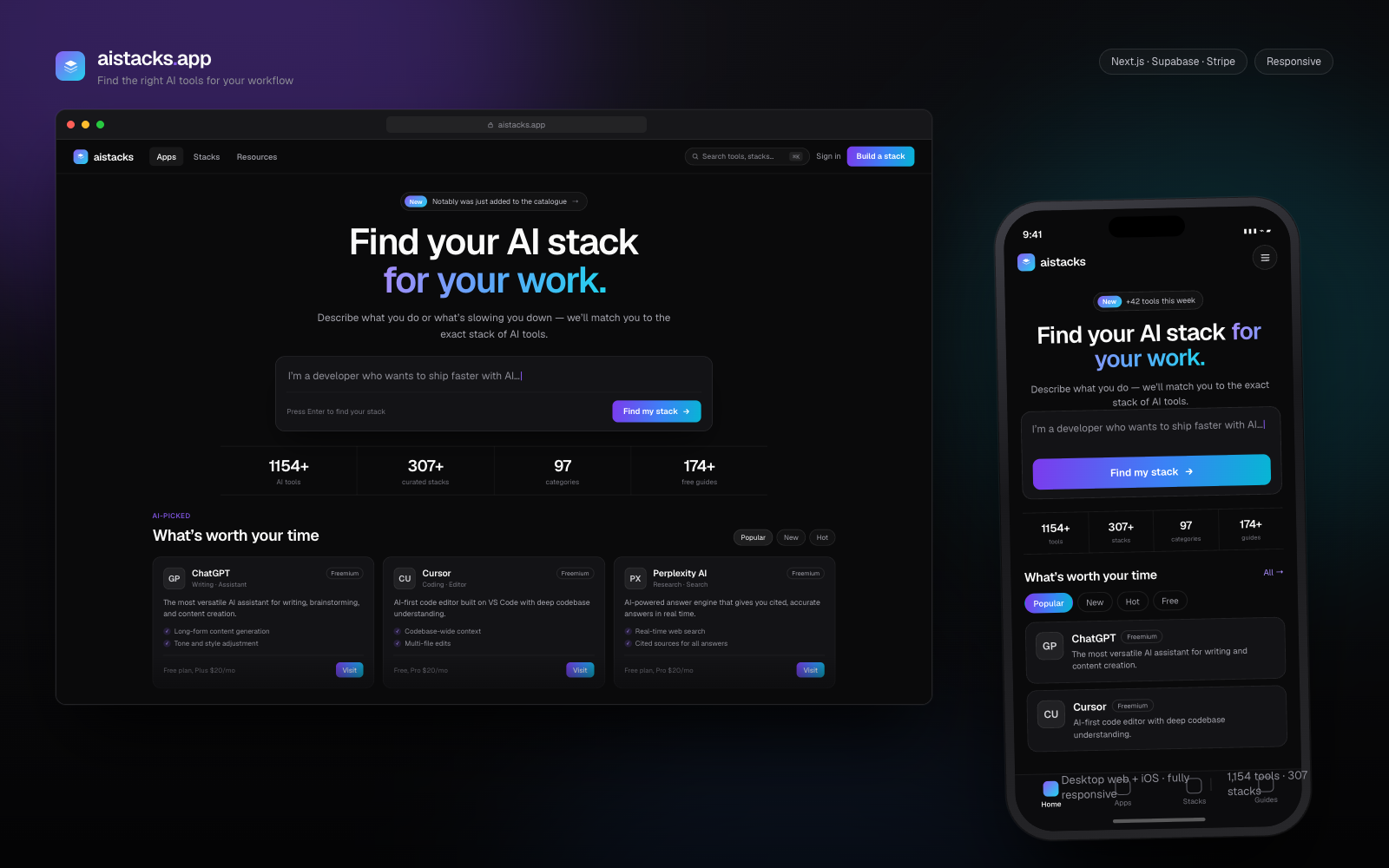 Aistacks.app — product screenshot