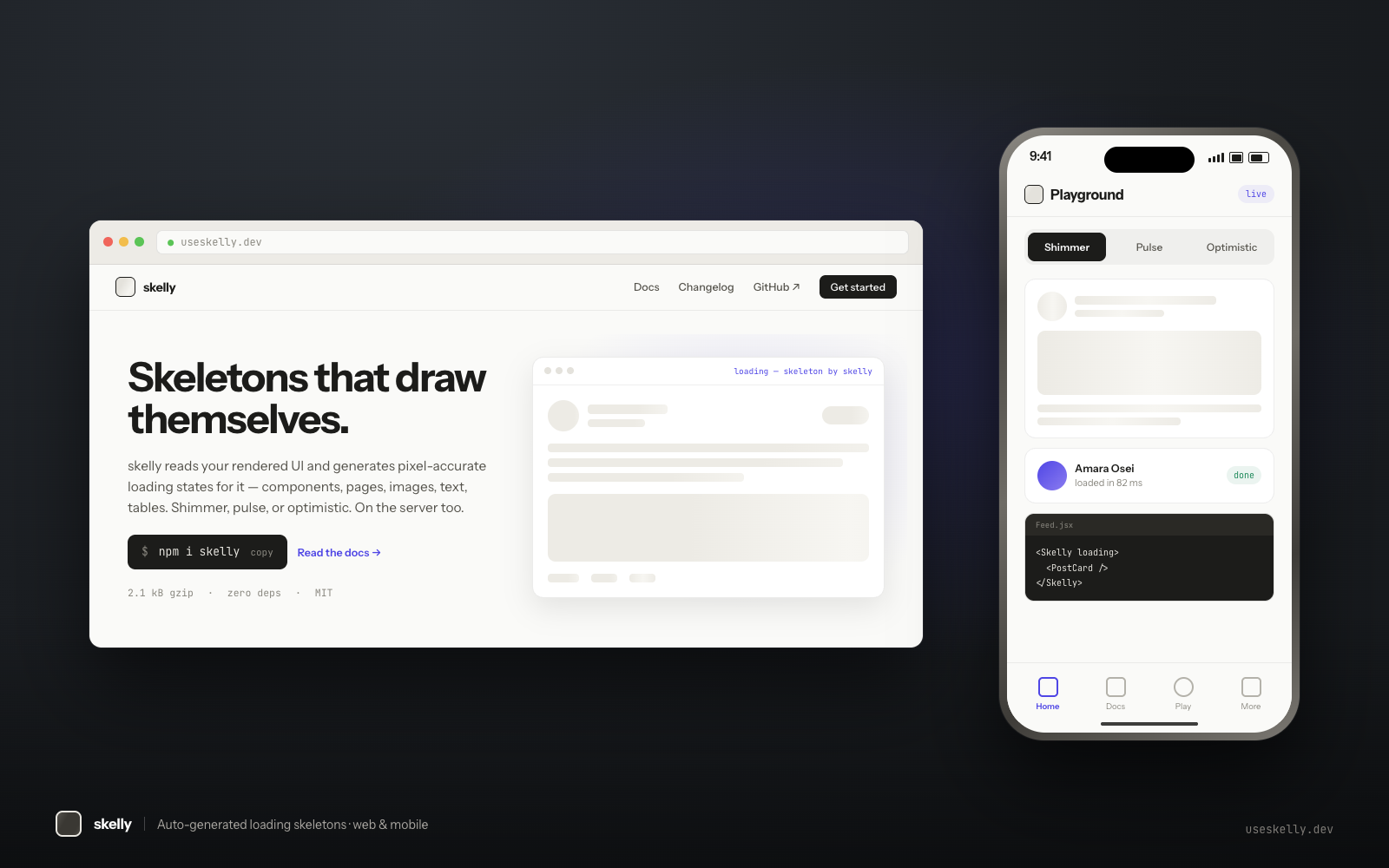 Skelly.dev — product screenshot
